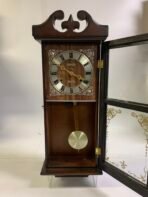 Vintage Daniel Dakota 31 Day Pendulum Wall Clock Wooden Wind Up Chime Clock Made In Korea - Image 7