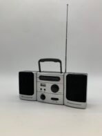 Vintage Portable AM/FM Clock Radio Stereo Speakers Battery Powered Unbranded - Image 6