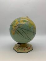 Vintage J Chein 9 Inch World Globe Mid Century United Nations Base USA Made