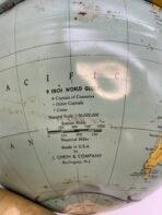 Vintage J Chein 9 Inch World Globe Mid Century United Nations Base USA Made - Image 6