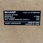 Sharp CP-MP60SW Passive Subwoofer Speaker 45W 6 Ohm Silver Tested Working - Image 5
