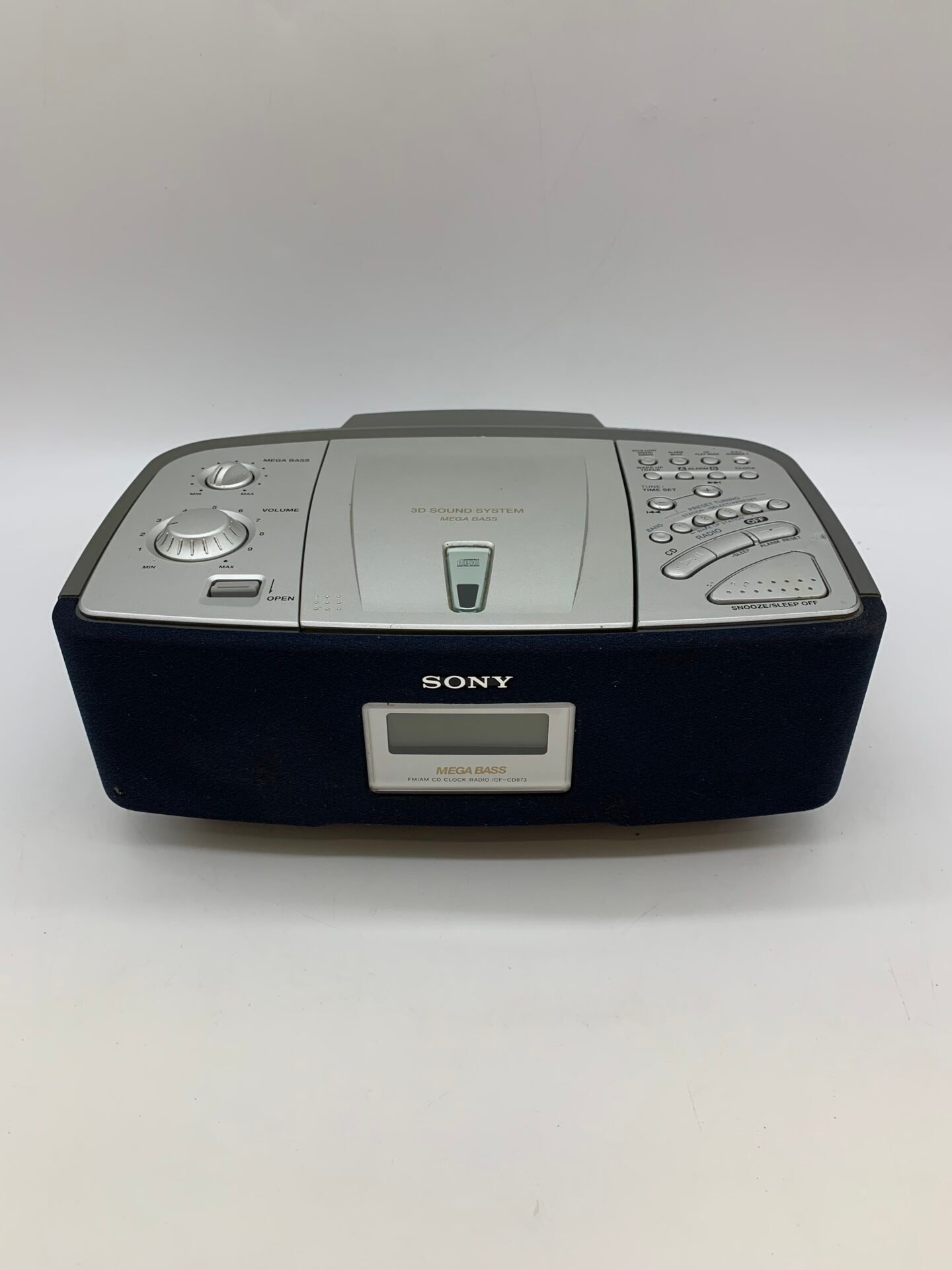 IMG_5023 Vintage Sony ICF-CD873 Mega Bass CD Clock Radio Stereo System - Image 1