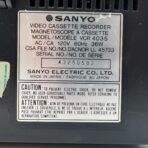 Sanyo VCR 4035 SuperBeta Betamax Video Cassette Recorder . See Discription. - Image 7