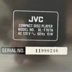 Vintage JVC XL-F76TN 5-Disc CD Carousel Compact Disc Player For Parts Only - Image 8