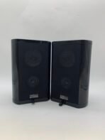 Vintage DiVinci Bookshelf Speakers Pair Black Home Audio Stereo Speakers