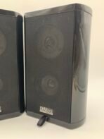 Vintage DiVinci Bookshelf Speakers Pair Black Home Audio Stereo Speakers - Image 4