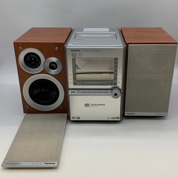 Panasonic SA PM91D Shelf Stereo System With Speakers Cassette Deck Retro Audio