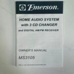 Emerson MS3105 3 CD Changer Home Audio System AM/FM Stereo Remote Manual - Image 6