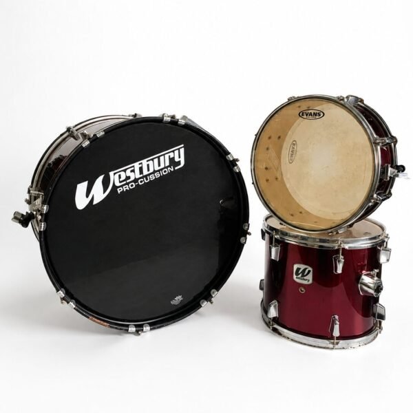 Westbury Pro-Cussion Drum Set Lot Bass Drum Two Toms