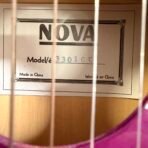 Nova 3301GC 1/2 Size Kids Acoustic Guitar Purple Floral Music Notes - Image 2
