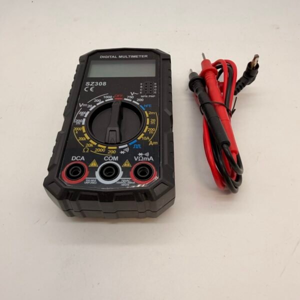 SZ308 Digital Multimeter Volt Ohm Meter Tester w/ Test Leads Like New