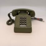 Vintage Northern Electric G3 Avocado Green Telephone Canada Retro Push Button Desk Phone 1970s