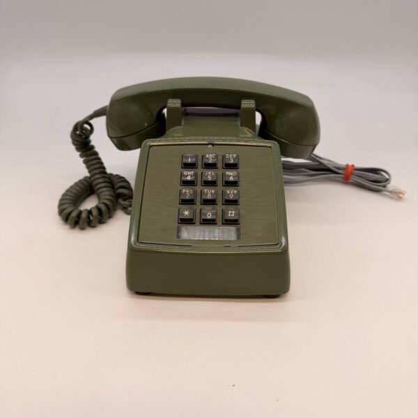Vintage Northern Electric G3 Avocado Green Telephone Canada Retro Push Button Desk Phone 1970s