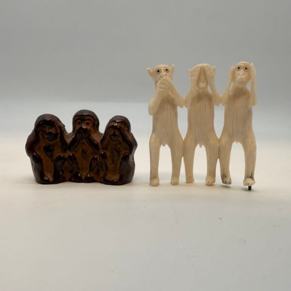 Vintage Three Wise Monkeys Figurines See No Evil Hear No Evil Speak No Evil