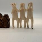 Vintage Three Wise Monkeys Figurines See No Evil Hear No Evil Speak No Evil - Image 3