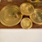 Antique 1890s Sampson Mordan London Brass Postal Letter Scale Weights Oak - Image 5