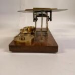 Antique 1890s Sampson Mordan London Brass Postal Letter Scale Weights Oak - Image 3