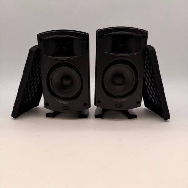 Klipsch Quintet II Black Satellite Speakers Pair Home Theater Tested