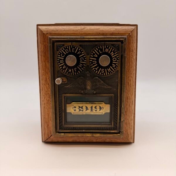 Vintage Post Office Lock Box Coin Bank Wood Limited Edition Mailbox