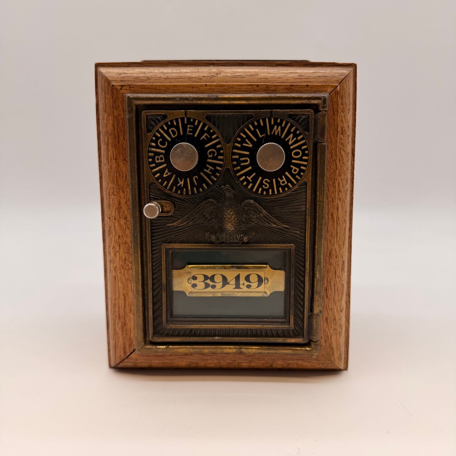 IMG_5020 Vintage Post Office Lock Box Coin Bank Wood Limited Edition Mailbox - Image 1