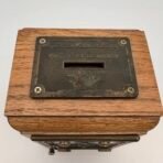 Vintage Post Office Lock Box Coin Bank Wood Limited Edition Mailbox - Image 2