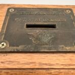Vintage Post Office Lock Box Coin Bank Wood Limited Edition Mailbox - Image 3