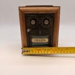 Vintage Post Office Lock Box Coin Bank Wood Limited Edition Mailbox - Image 9