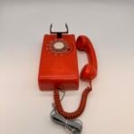 Vintage Northern Telecom Orange Rotary Dial Wall Phone Retro Telephone