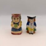 Vintage Occupied Japan Toby Mug Character Creamer Ceramic Figurine Lot of 2