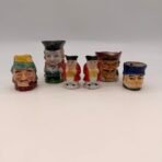 Vintage Character Toby Mug Jug Lot 6 Ceramic Mini Pitchers England Japan