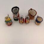 Vintage Character Toby Mug Jug Lot 6 Ceramic Mini Pitchers England Japan - Image 2