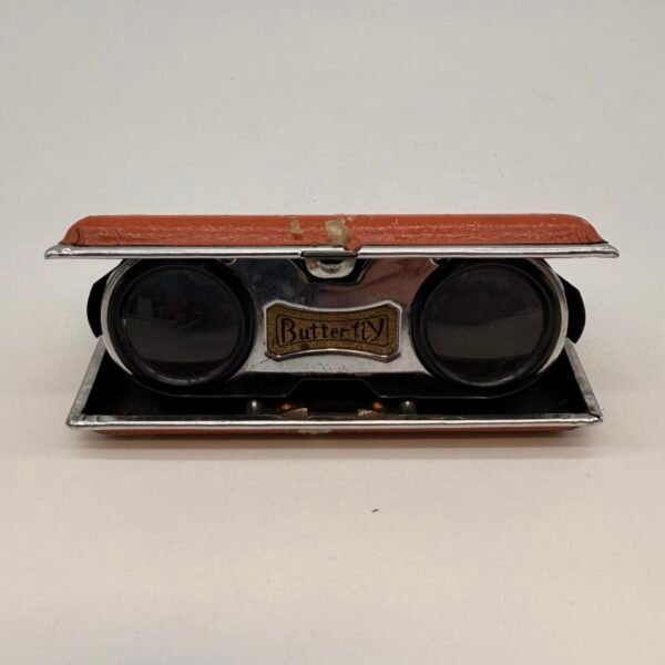 Vintage Butterfly 3X Coated Folding Opera Glasses Binoculars Made Japan