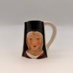 Vintage Nun Toby Jug Character Pitcher Creamer Ceramic Face Mug 4” Tall