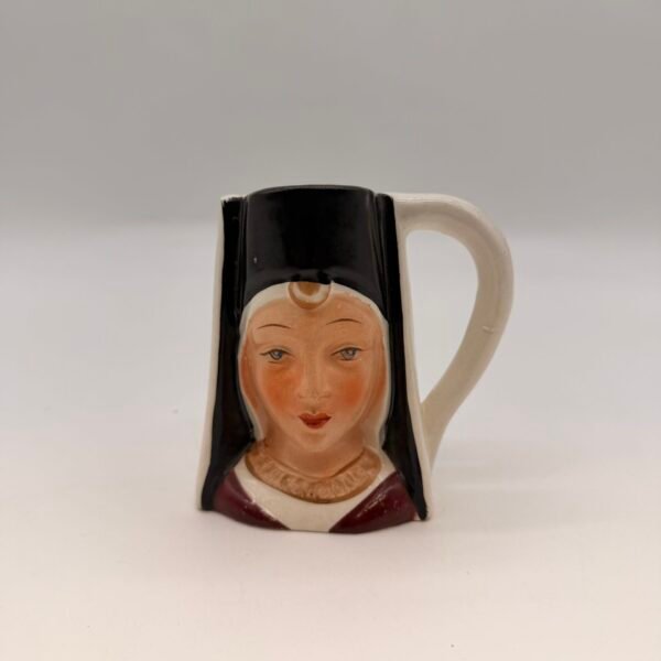 Vintage Nun Toby Jug Character Pitcher Creamer Ceramic Face Mug 4” Tall