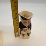 Vintage Wood Potters Burslem Toby Jug Character Pitcher England 3.5” w COA - Image 7