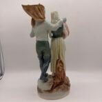 Vintage Royal Dux 10581 Fisherman Wife Child Porcelain Figurine Czech 18.5” - Image 4