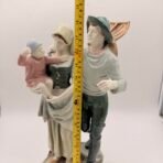 Vintage Royal Dux 10581 Fisherman Wife Child Porcelain Figurine Czech 18.5” - Image 7