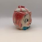 Very Rare Lefton ESD Japan Pink Elephant Cookie Jar #22242 Painted 1950s - Image 2