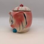 Very Rare Lefton ESD Japan Pink Elephant Cookie Jar #22242 Painted 1950s - Image 4