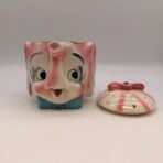 Very Rare Lefton ESD Japan Pink Elephant Cookie Jar #22242 Painted 1950s - Image 5
