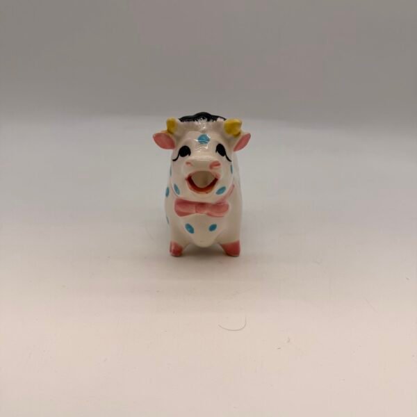 Vintage Pink Polka Dot Cow Creamer - Japan - 1960's