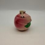 Vintage Japan Pink Apple Honey Pot Jam Jar Bee Lid Spoon #8426 Ceramic 1950s - Image 3