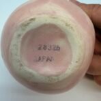Vintage Japan Pink Apple Honey Pot Jam Jar Bee Lid Spoon #8426 Ceramic 1950s - Image 7