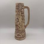 Vintage Stefano Japan Castle Stein Tankard XMAS 1980 Medieval Knight Relief 16” - Image 3