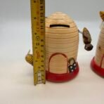 Vintage Billy Bee Honey Beehive Coin Banks Set of 2 Japan One Complete - Image 7