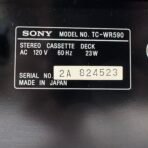 Sony TC-WR590 Stereo Dual Cassette Deck Auto Reverse Dolby HX Pro Japan - Image 8