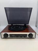 Technosonic MT-PH02 Turntable AM/FM Radio Works Needs Stylus Cartridge Service