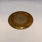 Vintage Brass Aztec Mayan Calendar Wall Hanging Embossed 11” Decorative Plate