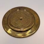 Vintage Brass Aztec Mayan Calendar Wall Hanging Embossed 11” Decorative Plate - Image 4