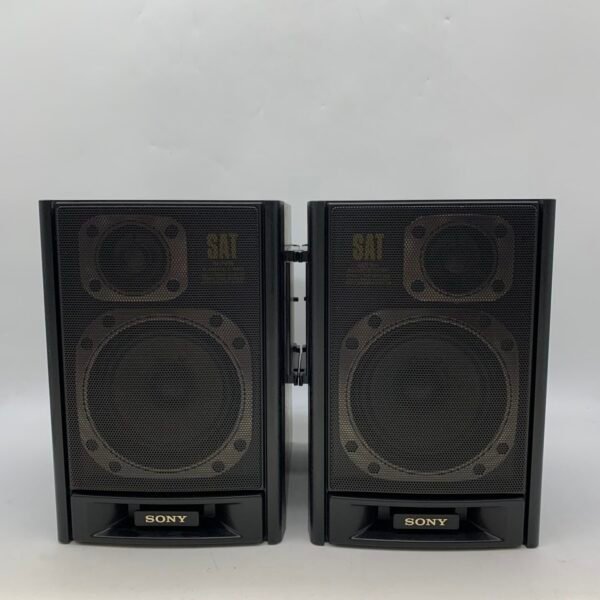 Vintage Sony SS-H414 Bookshelf Speakers Pair Made In Japan Black Stereo Speakers